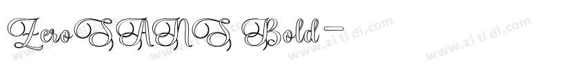 ZeroSANS Bold字体转换